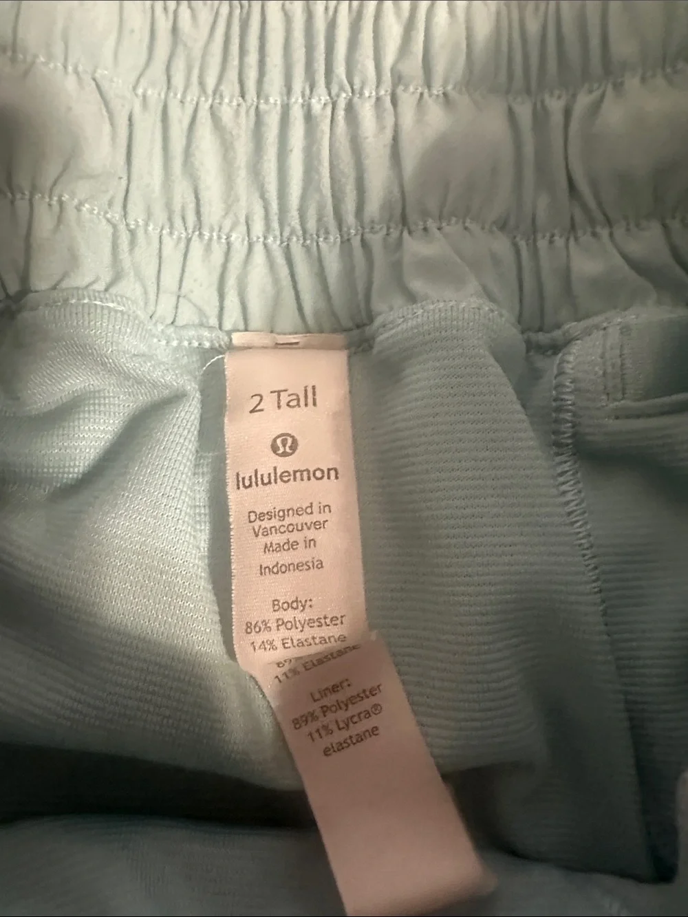 lululemon athletica Light Mint Athletic Shorts with Elastic Waist size 2